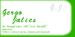 gergo jalics business card